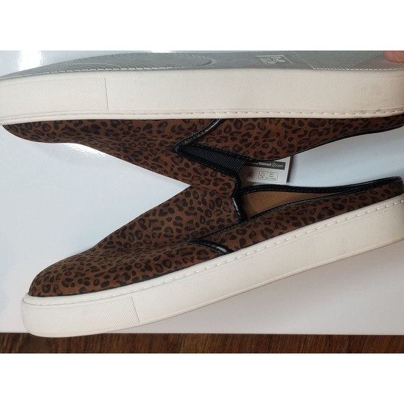 Time and True Twin Gore Mule Shoe Leopard Print Size 11 - Picture 3 of 12